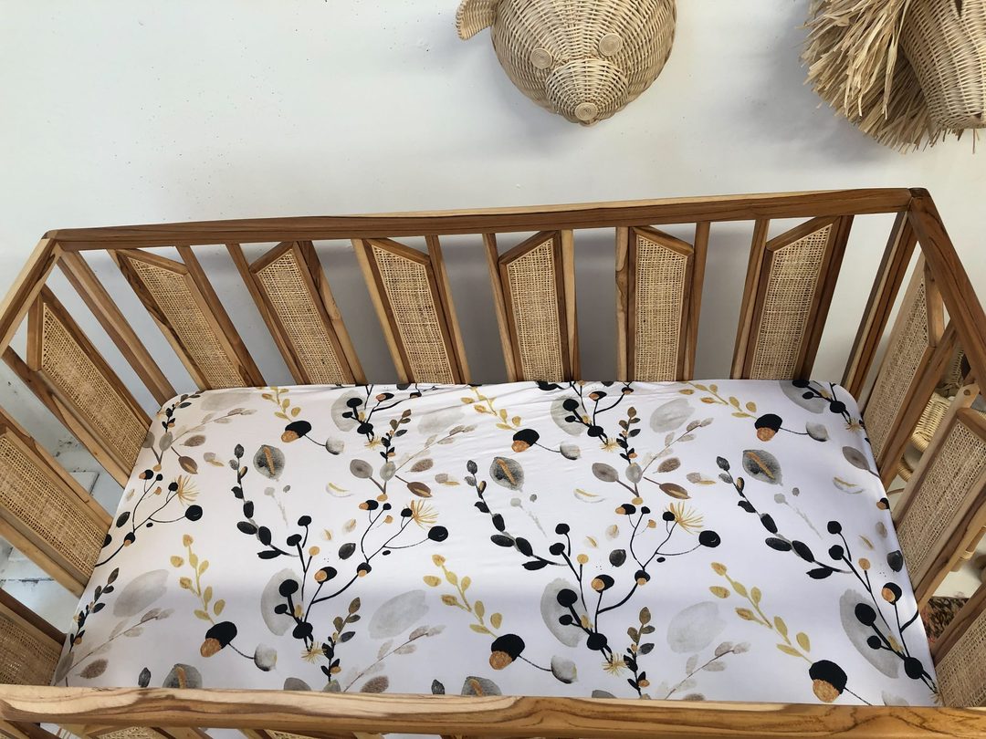 Golden Gum Bamboo Jersey Cot Sheet