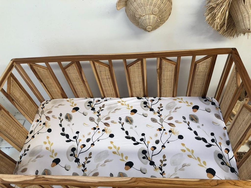 Golden Gum Bamboo Jersey Cot Sheet
