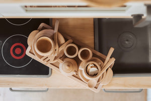 Wooden Tea Set - Raw or Dipped in Colour