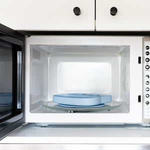 Cat Stickie Plate - Powder Blue