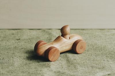Wooden Car and Driver - Felix
