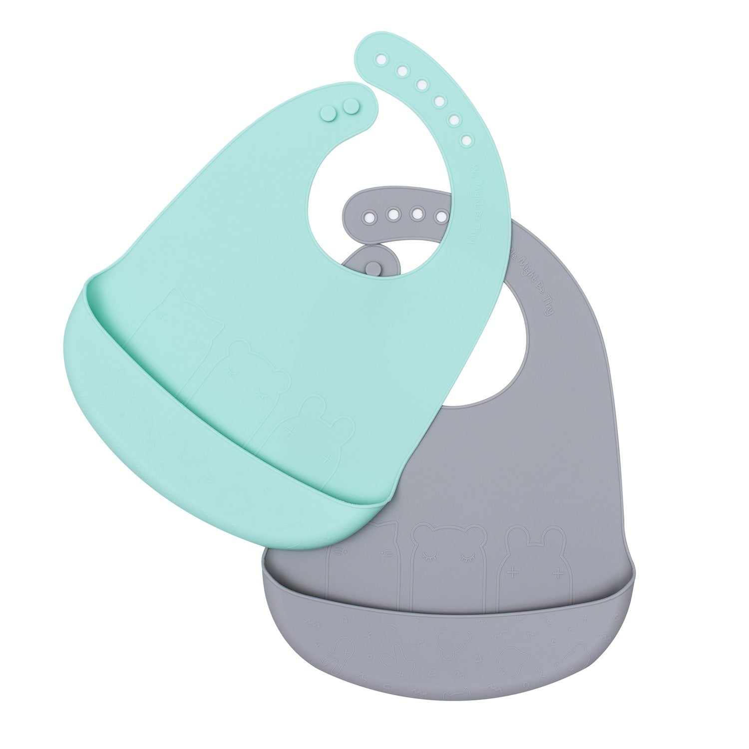 Catchie Bibs - Mint & Grey
