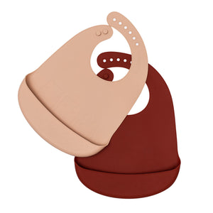 Catchie Bibs - Rust & Beige