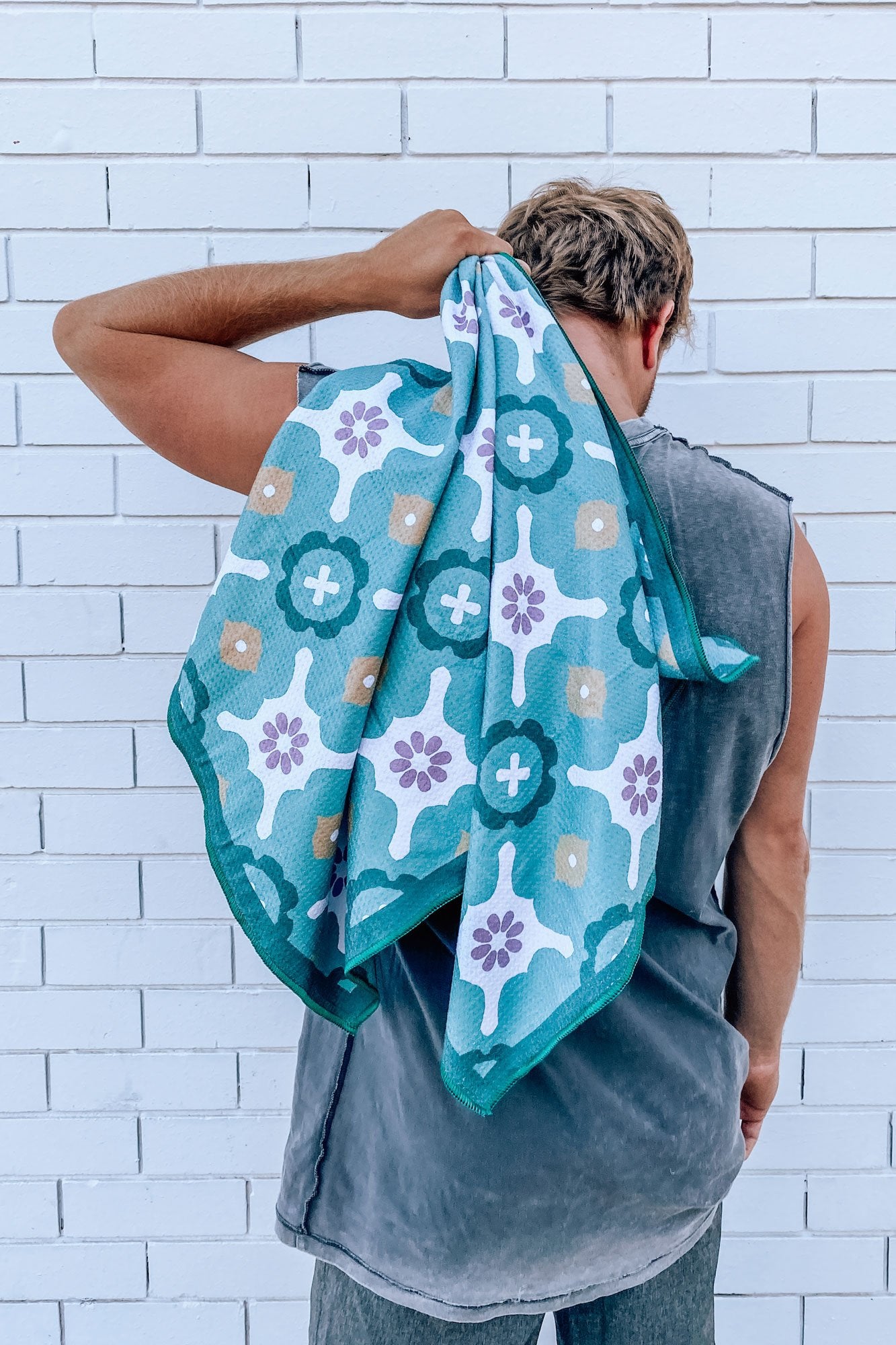 Sand Free Beach Towel - Green Sea - Small