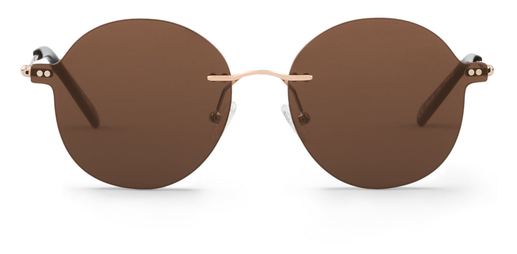 Embassy Classic Gold Circular Sunglasses