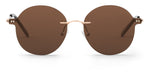 Embassy Classic Gold Circular Sunglasses