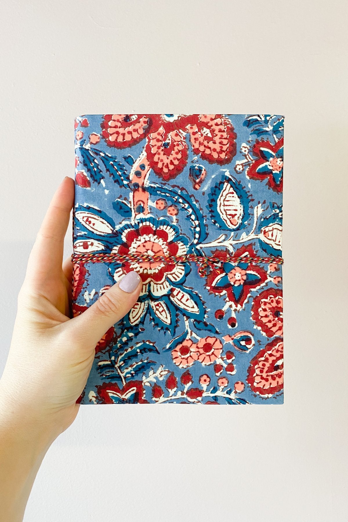 Fabric Notebook - Blue and Red