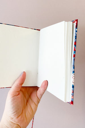 Fabric Notebook - Blue and Red