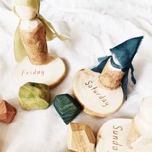 Wood Folk Doll Set - Days of the Week