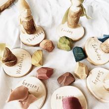 Wood Folk Doll Set - Days of the Week