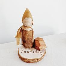 Wood Folk Doll Set - Days of the Week