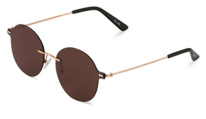 Embassy Classic Gold Circular Sunglasses