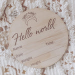 Birth Announcement Disc - Moon Phases