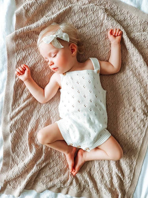 Pointelle Romper - White