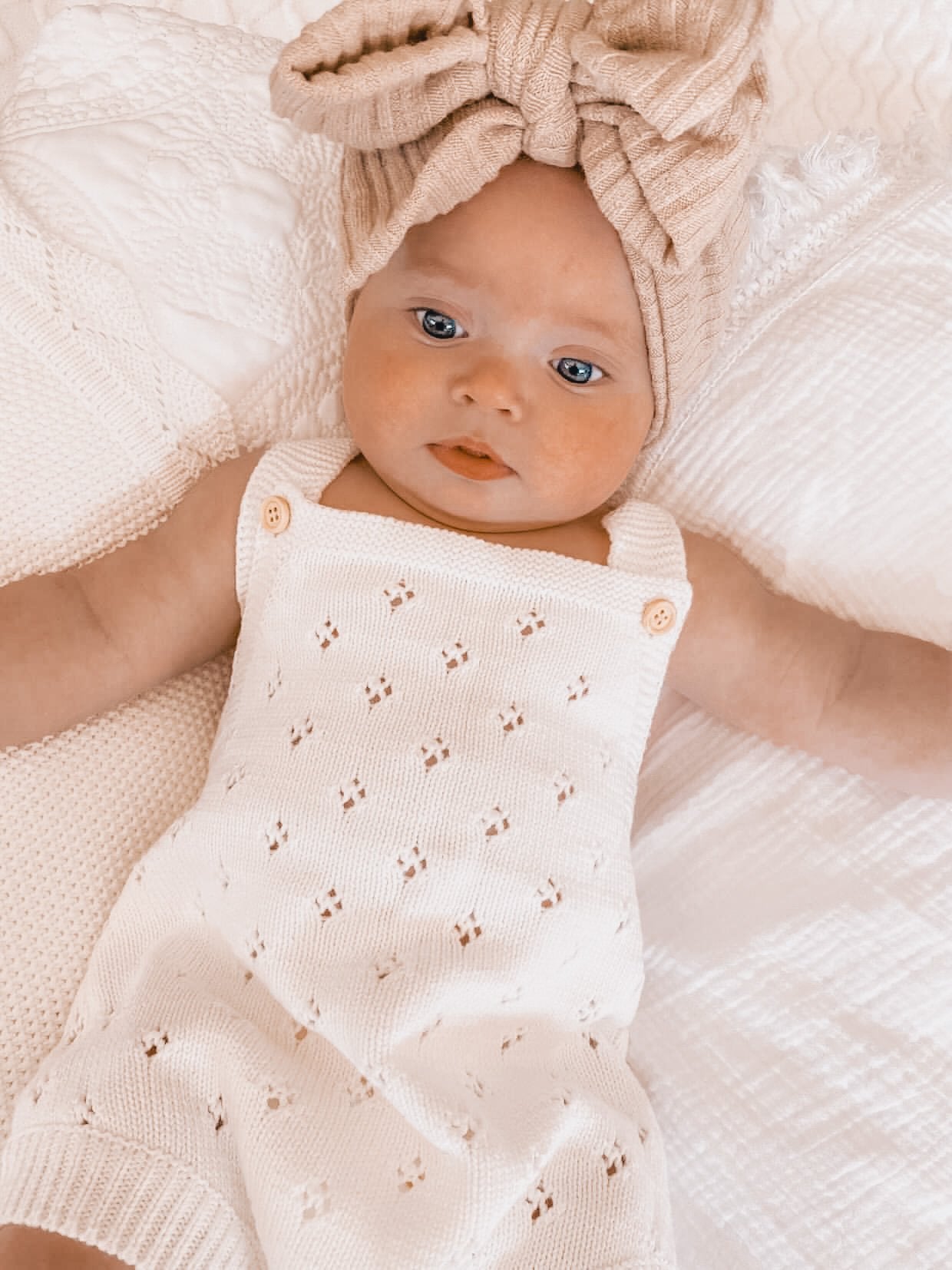 Pointelle Romper - White