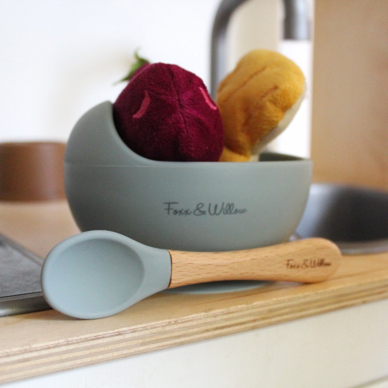 Bowl & Spoon Set, Silicone