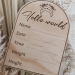 Birth Announcement Arched Disc - Moon