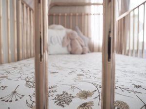 Wild Meadow Bamboo Jersey Cot Sheet