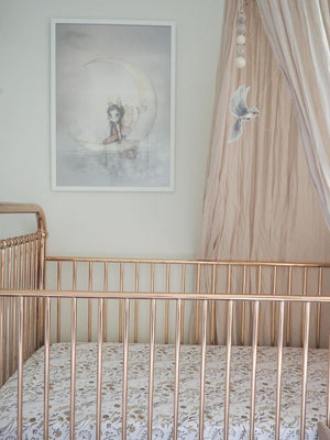 Wild Meadow Bamboo Jersey Cot Sheet