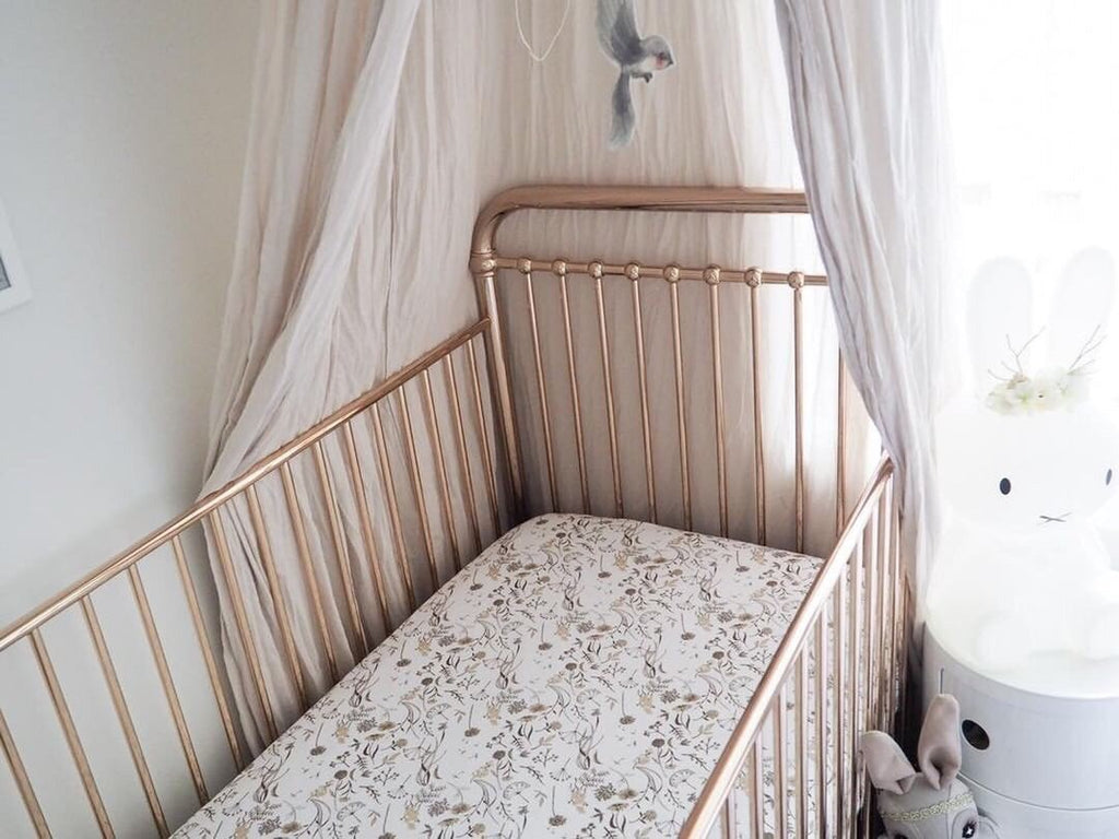 Wild Meadow Bamboo Jersey Cot Sheet