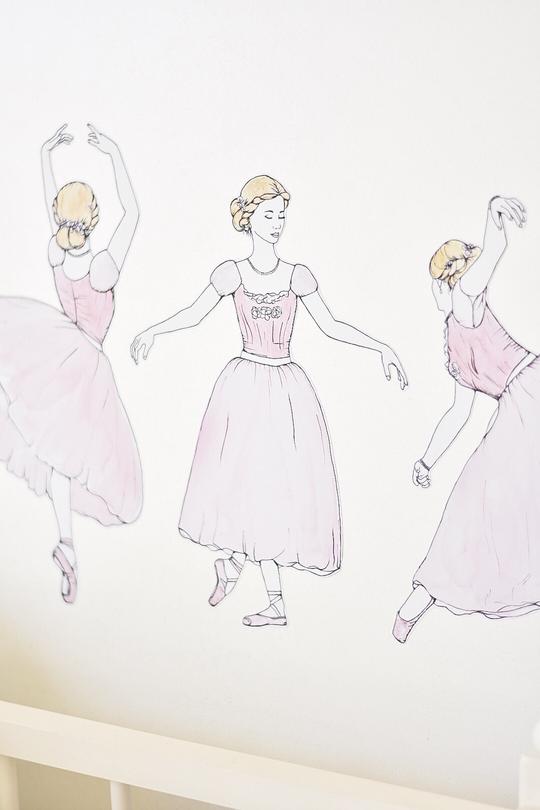 Fabric Wall Decals - 'Evelyn' The Ballerina Collection