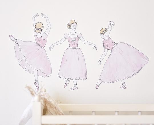 Fabric Wall Decals - 'Evelyn' The Ballerina Collection