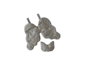 Glitter Stars Heirloom Angel Wing and Eye Mask Set - Elephant