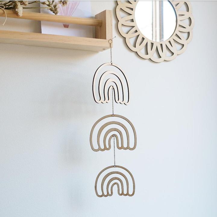 Wooden Rainbow Mobile