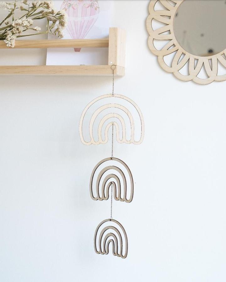 Wooden Rainbow Mobile