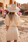 Patina Linen Wrap Dress - Butter