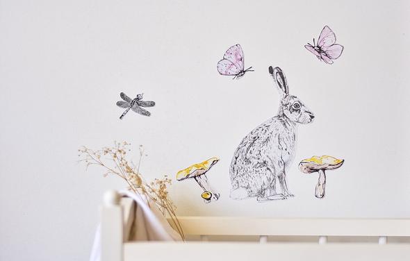 Fabric Wall Decals - Girl Woodlands
