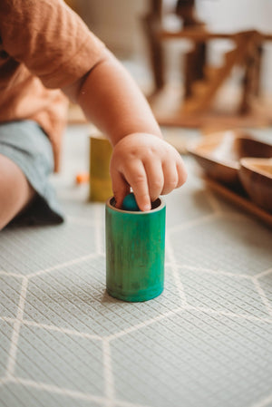 Rainbow bamboo Sorting Tubes - Set of 6