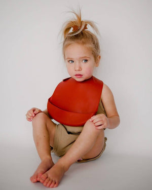 Catchie Bibs - Rust & Beige